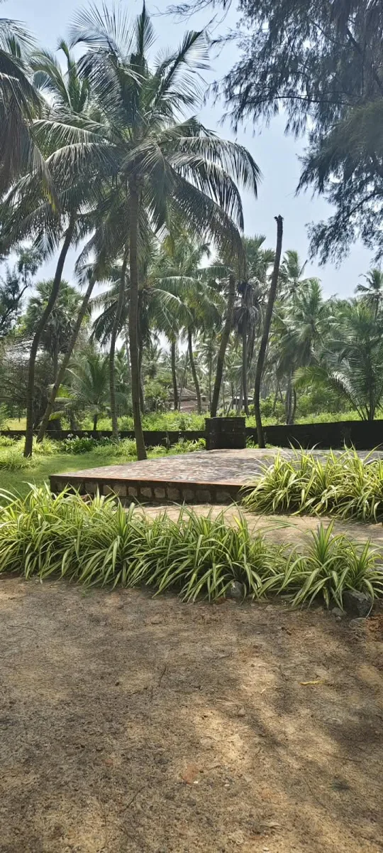 2.45-Acre Beach-Facing Land with 7 Cottages in Korvadi image 6